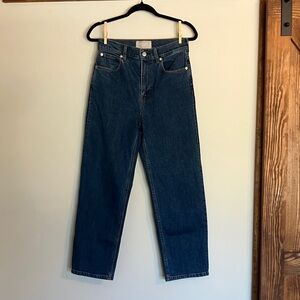 Everlane Organic Cotton High Rise Women's Jeans in Dark Blue